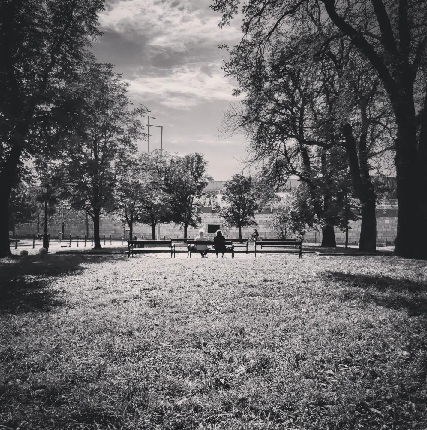 sitting at the park